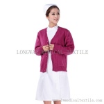 purplish red nurse sweater