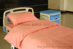 pink color cotton hospital bed linen
