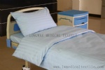 K-9 light blue 2cm satin stripe CVC hospital bed linen