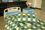 E-13 pure cotton yellow green check hospital bed sheet set
