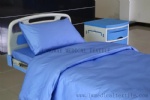 Hospital bed linen blue